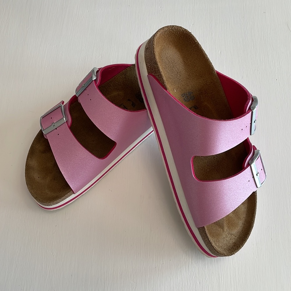 BIRKENSTOCK Papillio size 40 ARIZONA BIRKO-FLOR ICY METALLIC FUCHSIA TULIP